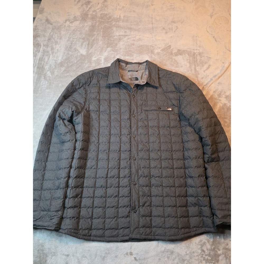 The North Face Men's Jacket Xl Gray ThermoBall Insulated Shirt Primaloft